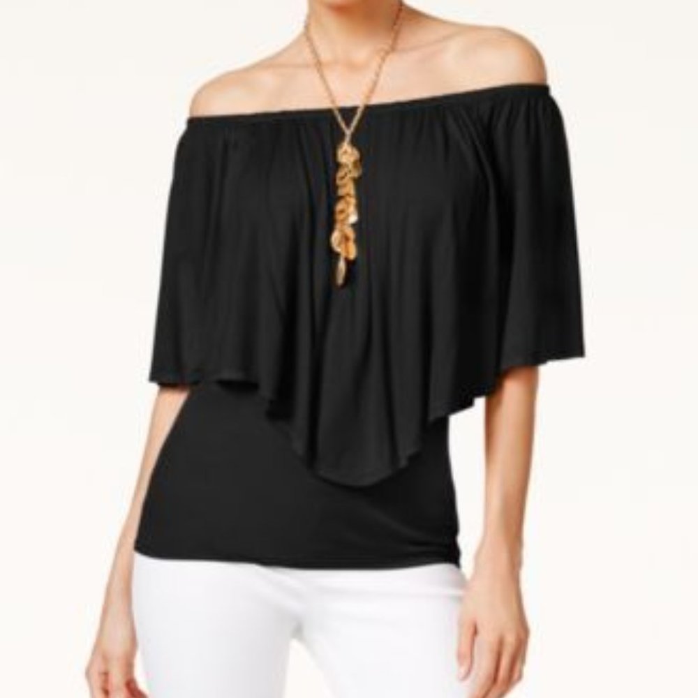 Thalia Sodi Off-The-Shoulder Overlay Convertible